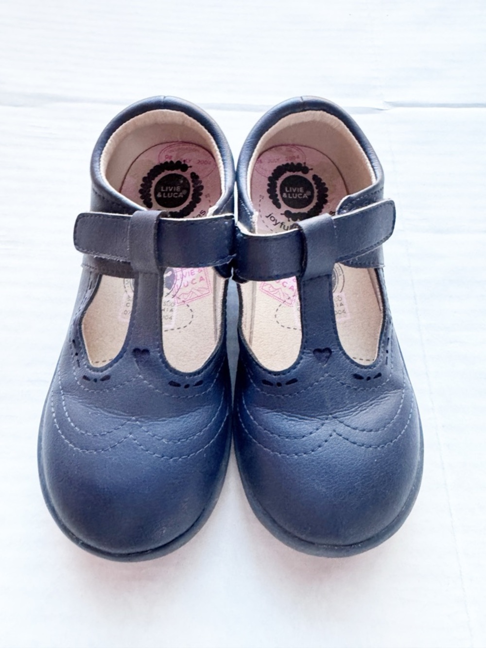 Livie and Luca Navy Blue Toddler AMICA T-Strap Mary Jane Sz 11 - Picture 2 of 11